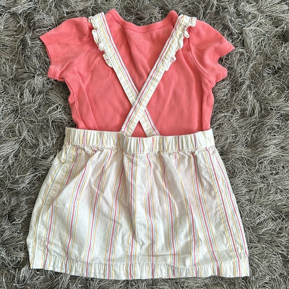 Baby Girls Carter's 2 Pc Striped Skirtall & T-shirt Set - Picture 5 of 6